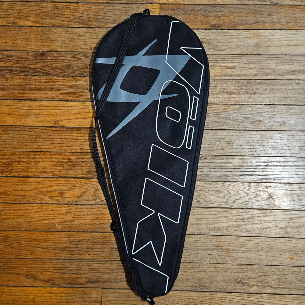 VOLTR Tennis Racquet Cover Case Black‎ Grey Logo with Strap new